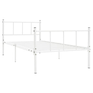 Sengeramme hvit metall 90x200 cm