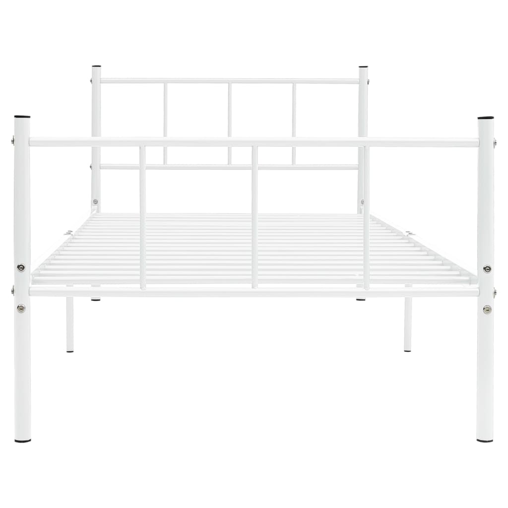 Sengeramme hvit metall 90x200 cm