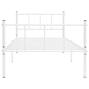 Sengeramme hvit metall 90x200 cm