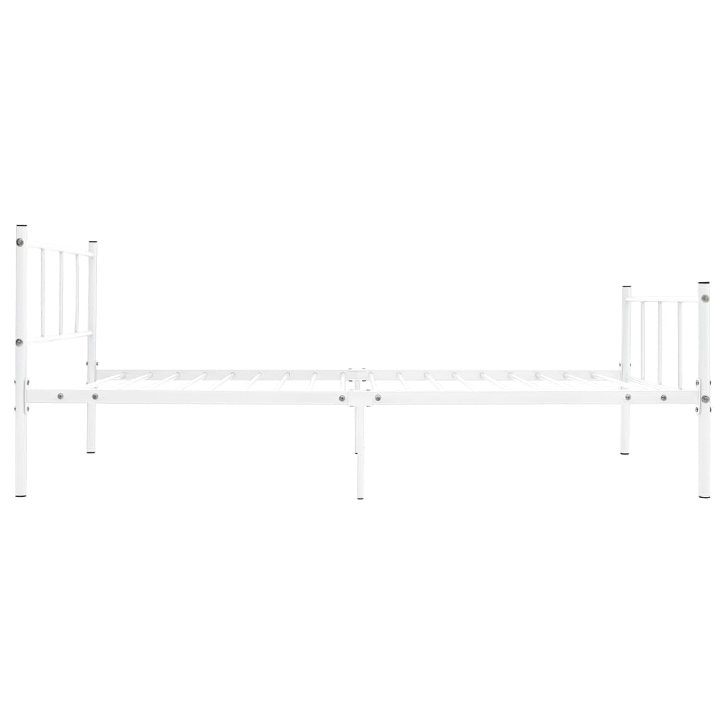 Sengeramme hvit metall 90x200 cm