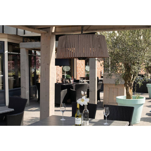 Hengende terrassevarmer Artix Corda 1800 W halogen brun