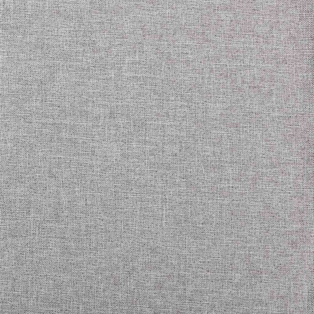 Lystette gardiner med kroker og lin-design 2 stk grå 140x245 cm
