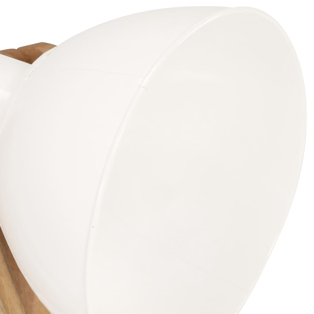 Gulvlampe hvit E27 heltre mango