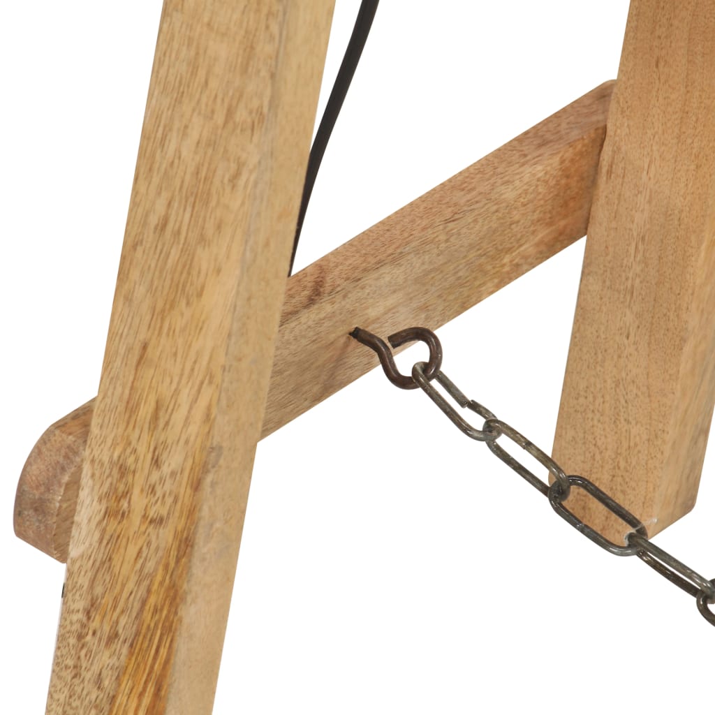 Gulvlampe hvit E27 heltre mango
