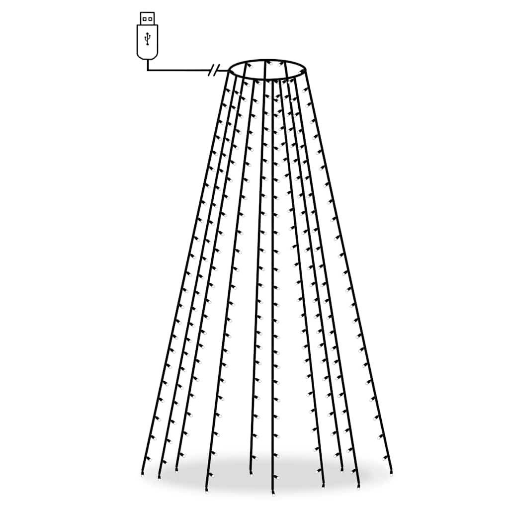 Juletre lysnett med 250 lysdioder 250 cm
