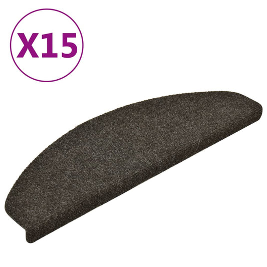 Selvklebende trappematter 15stk antrasitt 65x21x4cm nålestempel