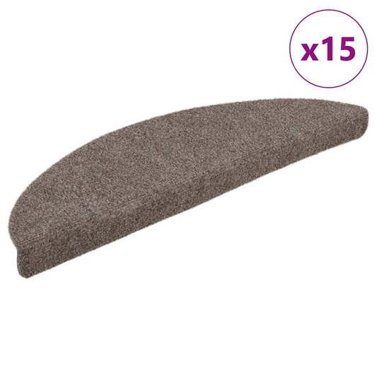 Selvklebende trappematter 15 stk kremhvit 56x17x3cm nålestempel