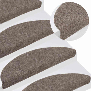 Selvklebende trappematter 15 stk kremhvit 56x17x3cm nålestempel