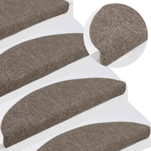 Selvklebende trappematter 15 stk kremhvit 65x21x4cm nålestempel