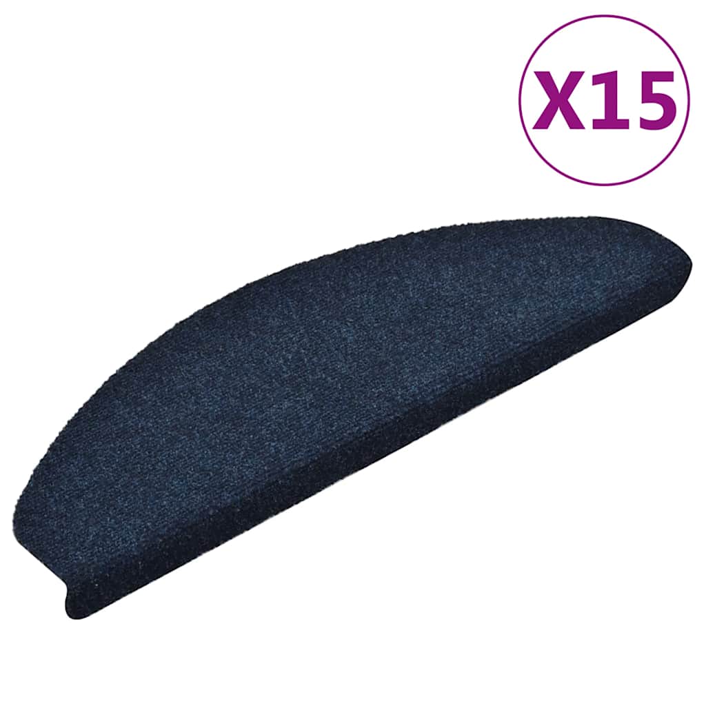 Selvklebende trappematter 15stk marineblå 65x21x4cm nålestempel