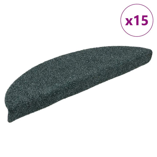 Selvklebende trappematter 15 stk grønn 56x17x3 cm nålestempel