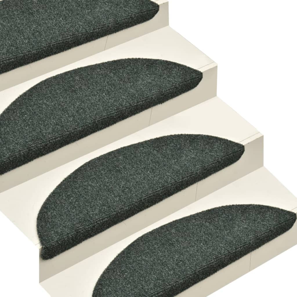 Selvklebende trappematter 15 stk grønn 56x17x3 cm nålestempel