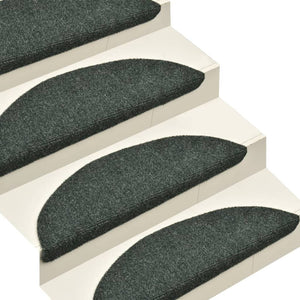 Selvklebende trappematter 15 stk grønn 56x17x3 cm nålestempel