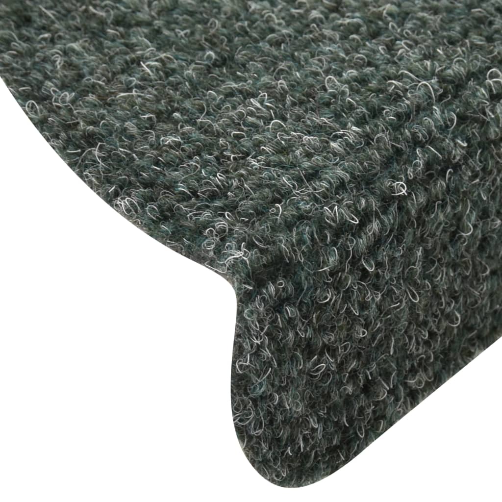 Selvklebende trappematter 15 stk grønn 56x17x3 cm nålestempel