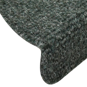 Selvklebende trappematter 15 stk grønn 56x17x3 cm nålestempel