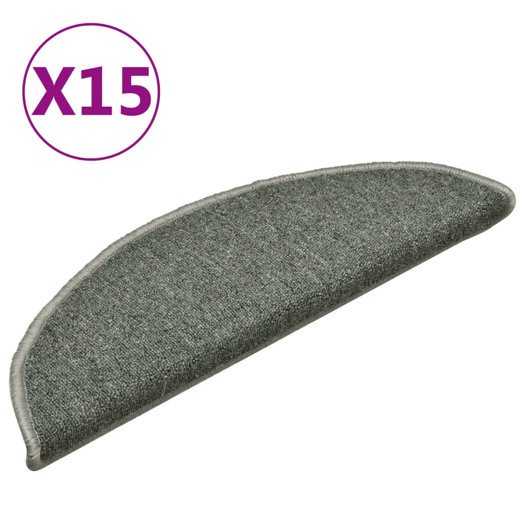 Trappetrinnstepper 15 stk mørkegrønn 56x17x3 cm