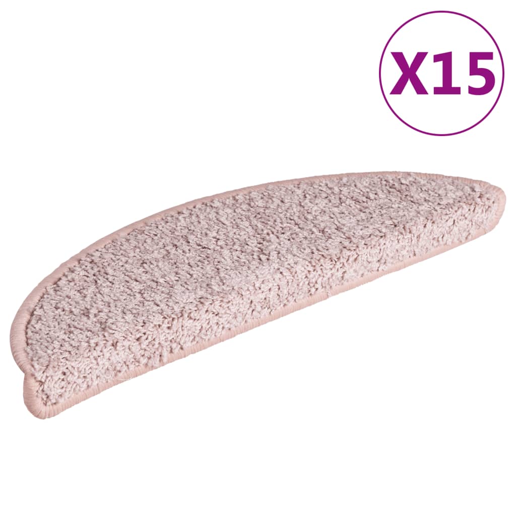 Trappetrinnstepper 15 stk lyserosa 56x17x3 cm