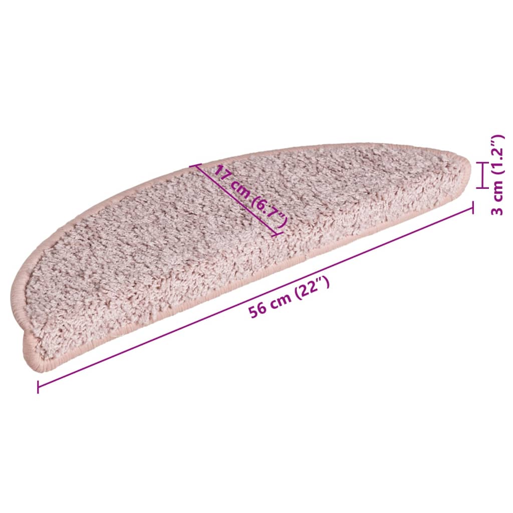 Trappetrinnstepper 15 stk lyserosa 65x21x4 cm