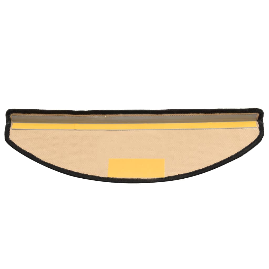 Selvklebende trappematter 15 stk svart og grå 65x21x4 cm