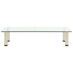 TV-benk gjennomsiktig 80x35x17 cm herdet glass