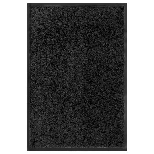 Dørmatte vaskbar svart 40x60 cm