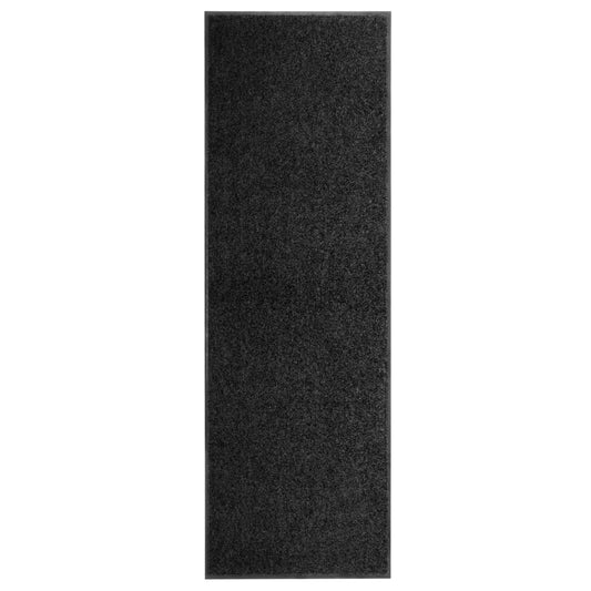 Dørmatte vaskbar svart 60x180 cm