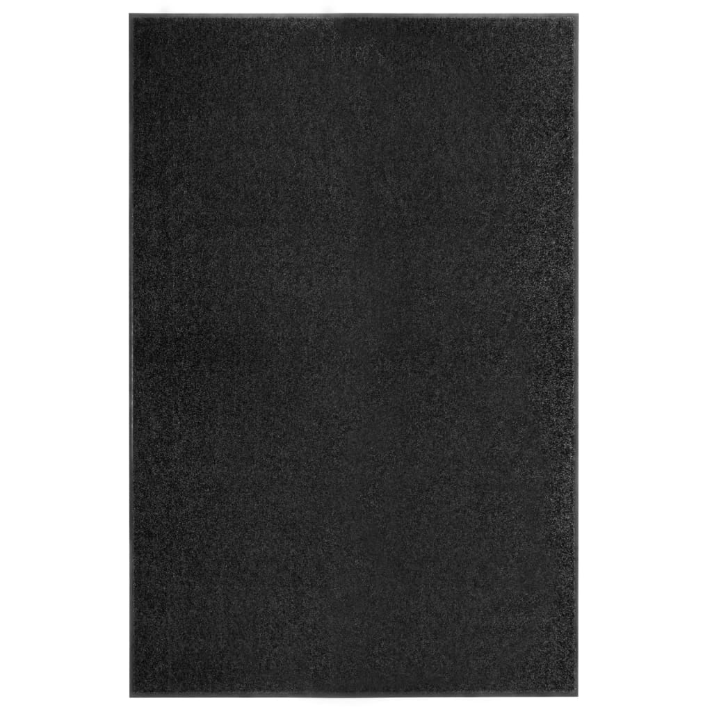 Dørmatte vaskbar svart 120x180 cm