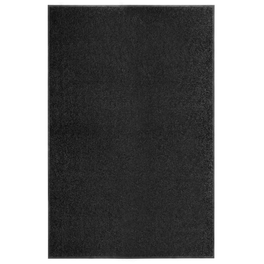 Dørmatte vaskbar svart 120x180 cm