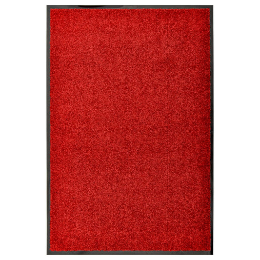 Dørmatte vaskbar rød 60x90 cm