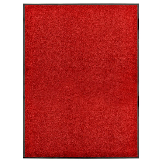 Dørmatte vaskbar rød 90x120 cm