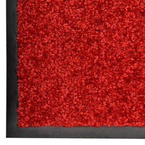Dørmatte vaskbar rød 90x120 cm