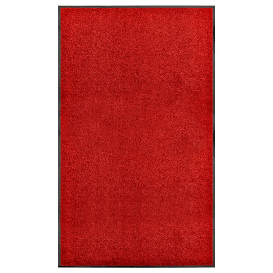 Dørmatte vaskbar rød 90x150 cm