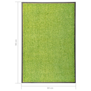 Dørmatte vaskbar grønn 60x90 cm