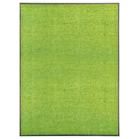 Dørmatte vaskbar grønn 90x120 cm