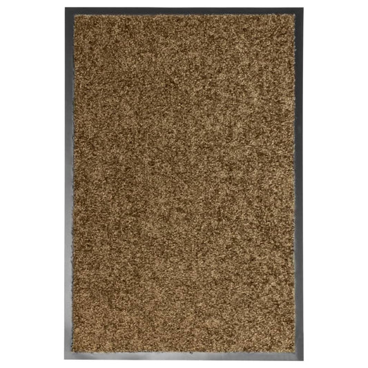 Dørmatte vaskbar brun 40x60 cm