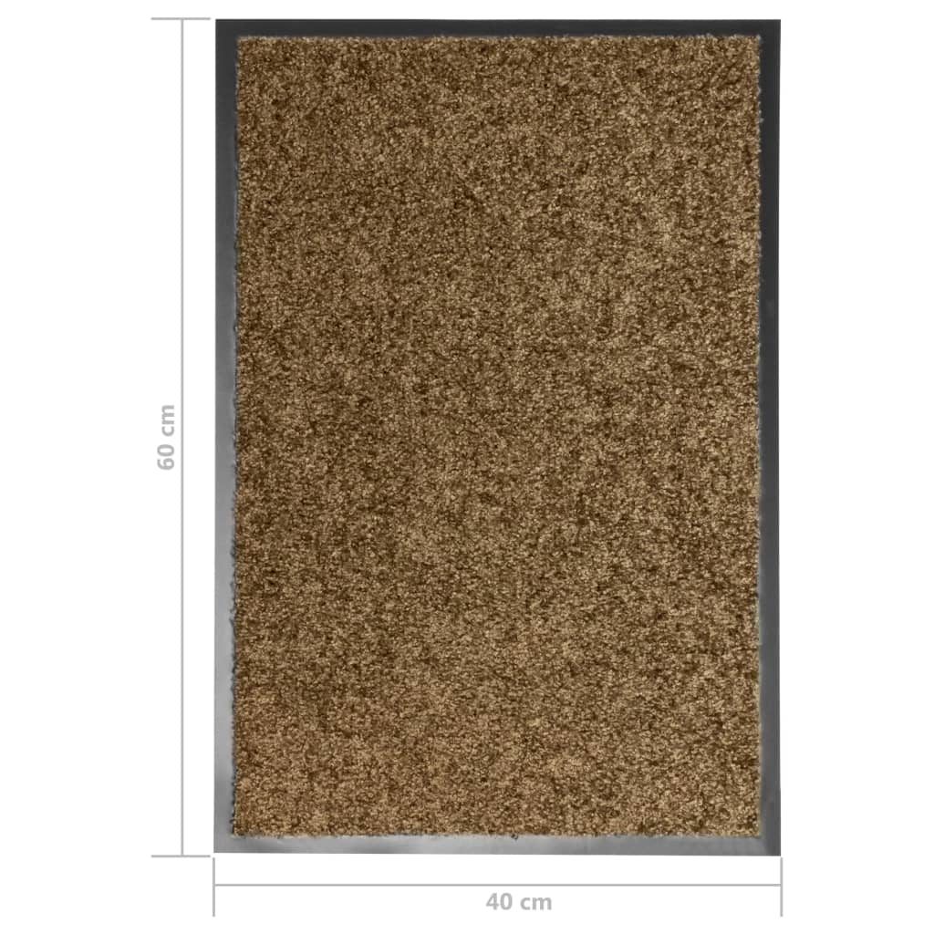 Doormat washable brown 40x60 cm