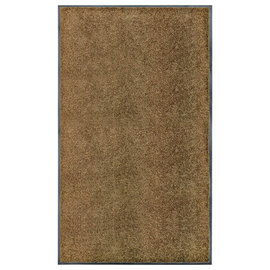 Dørmatte vaskbar brun 90x150 cm