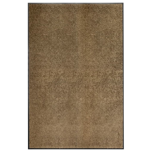 Dørmatte vaskbar brun 120x180 cm