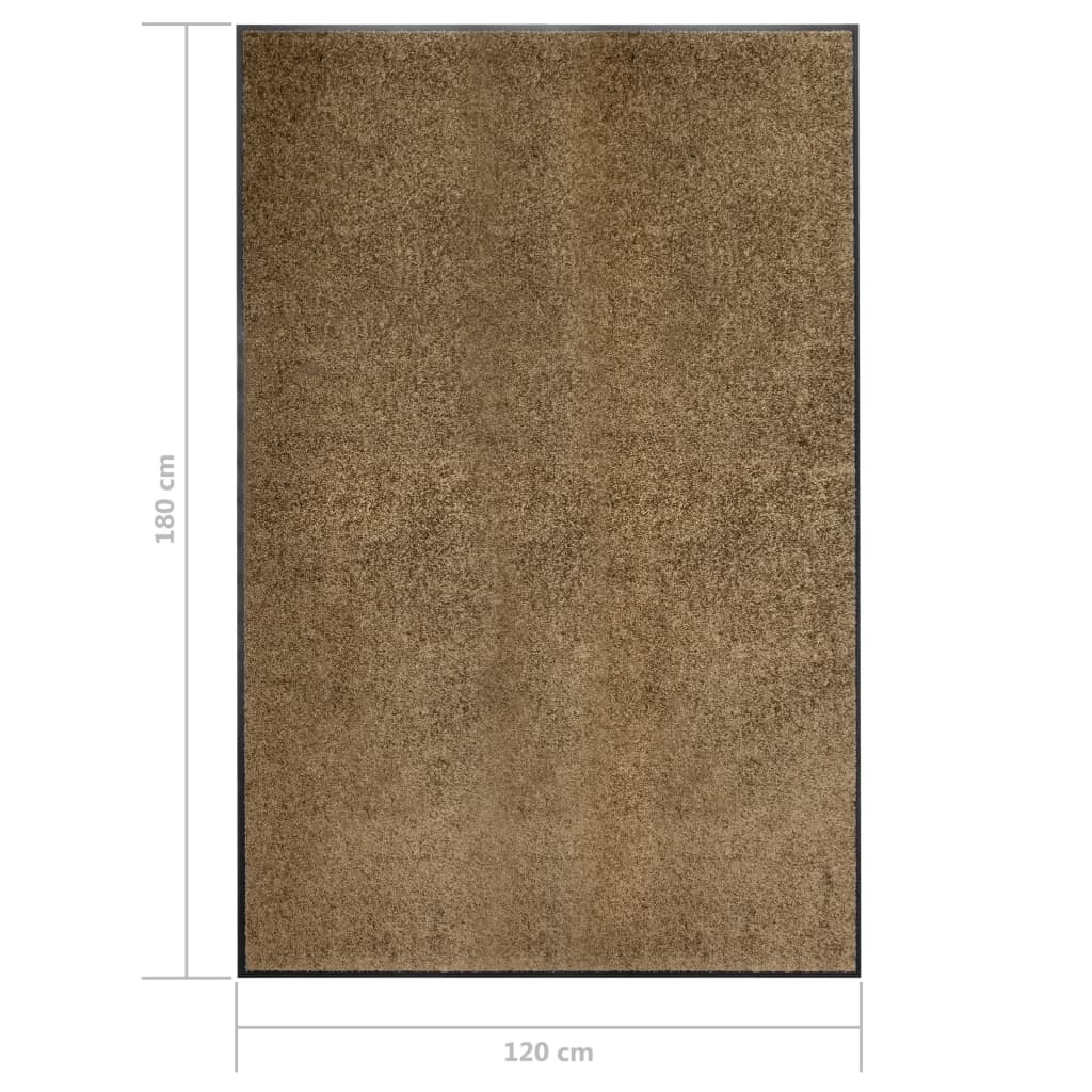 Doormat washable brown 120x180 cm