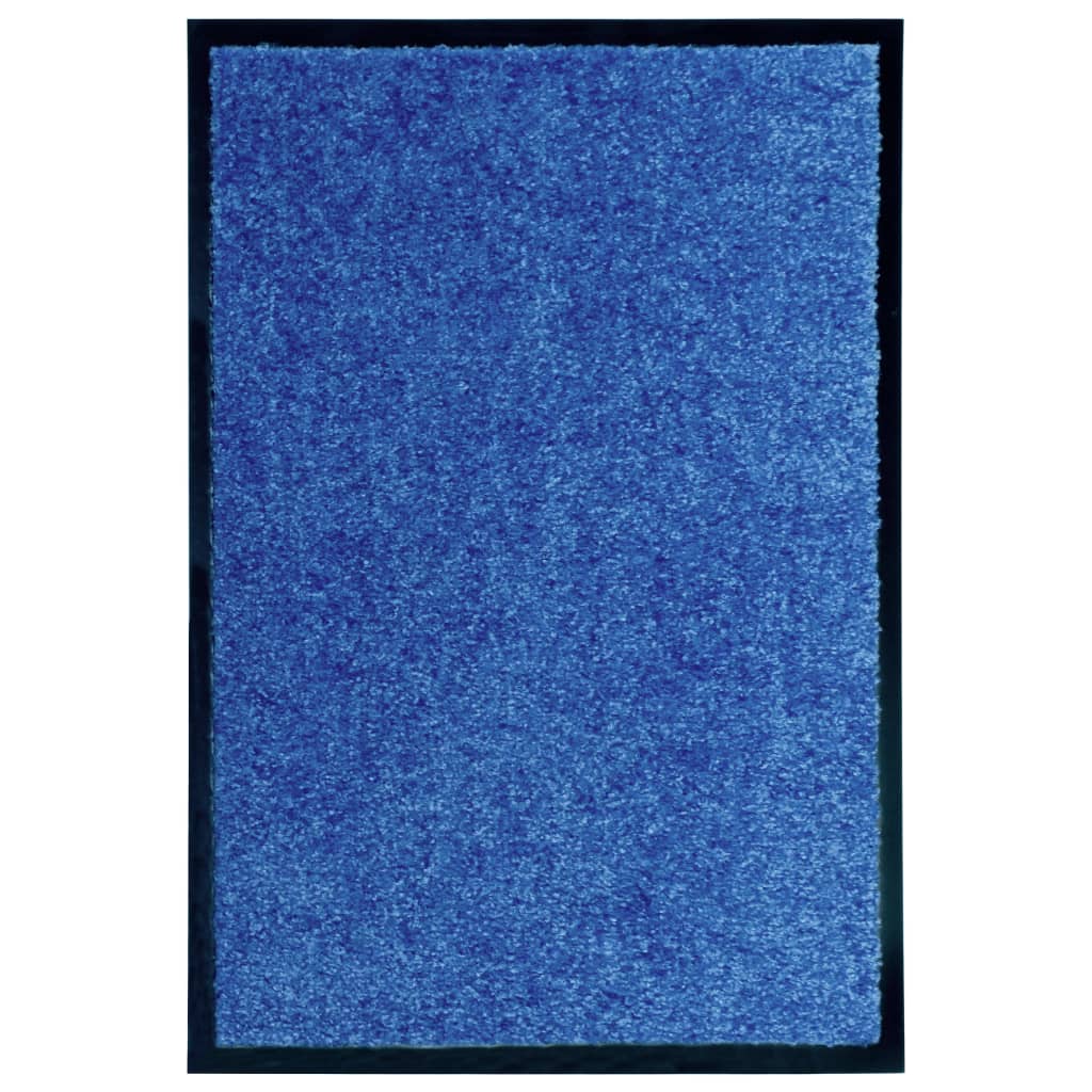 Doormat washable blue 40x60 cm