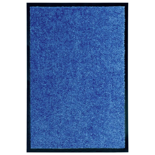 Dørmatte vaskbar blå 40x60 cm
