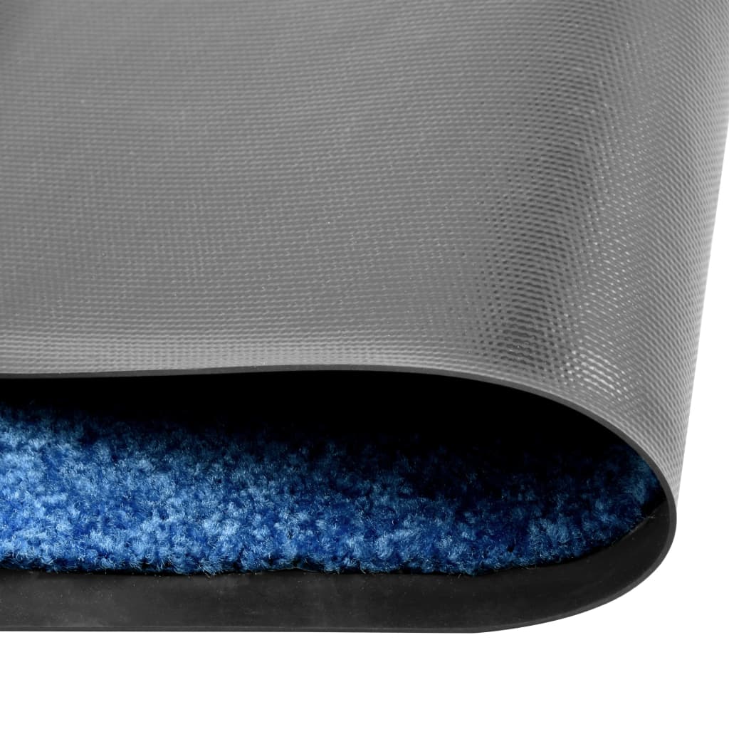 Doormat washable blue 40x60 cm