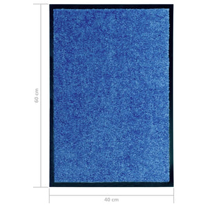 Doormat washable blue 40x60 cm