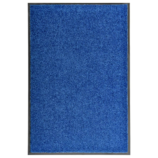 Dørmatte vaskbar blå 60x90 cm
