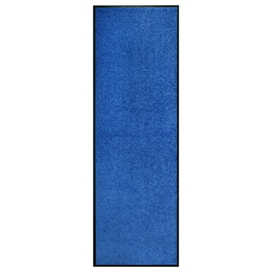 Dørmatte vaskbar blå 60x180 cm