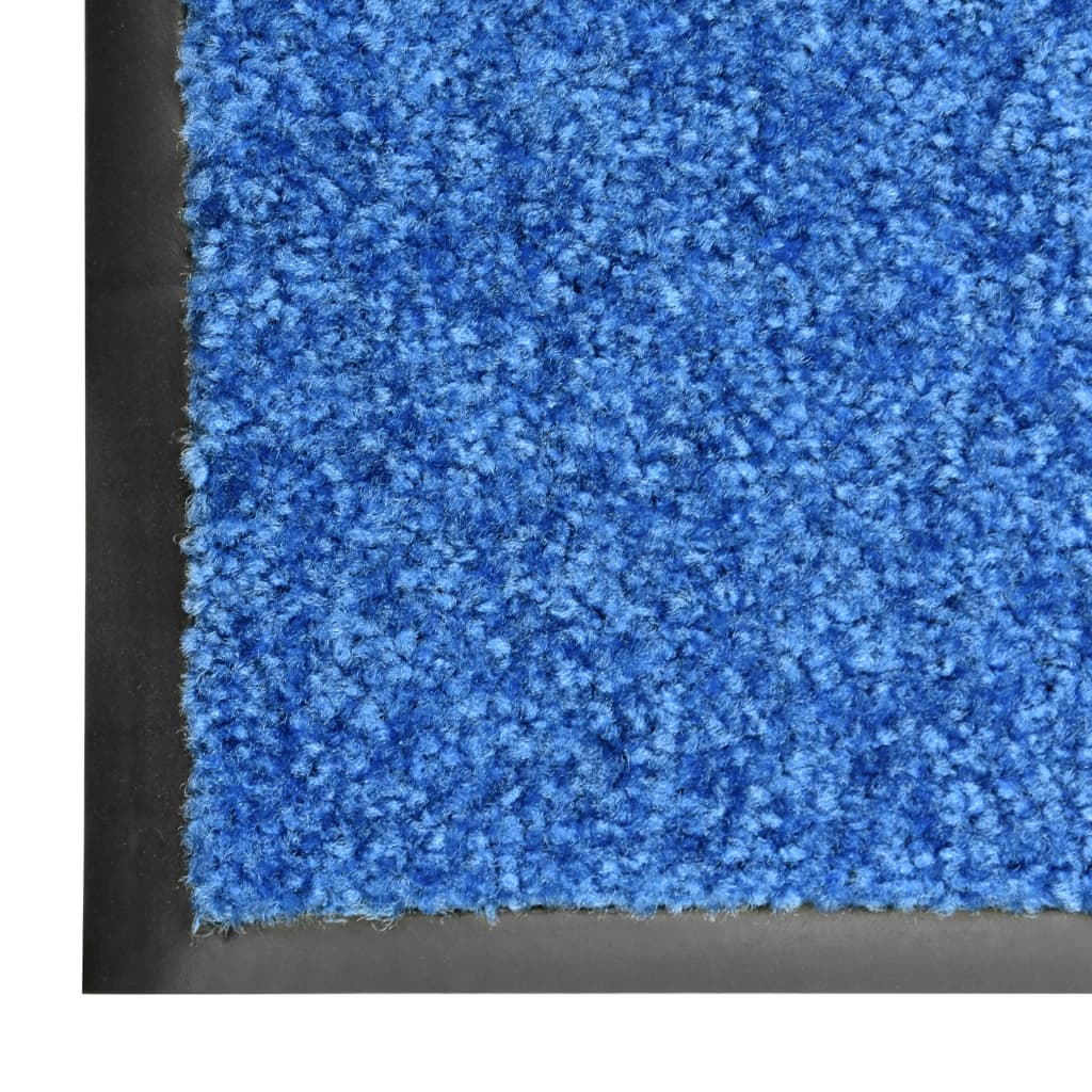 Dørmatte vaskbar blå 60x180 cm