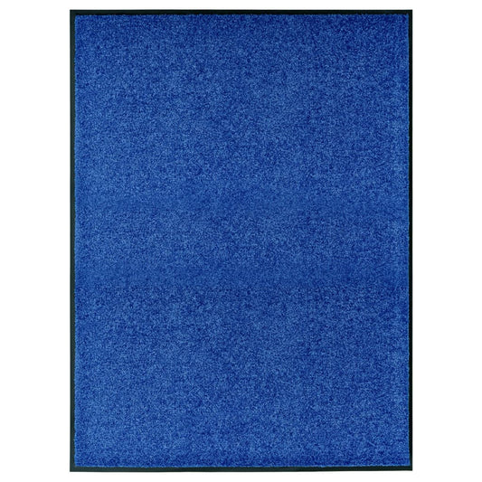Dørmatte vaskbar blå 90x120 cm