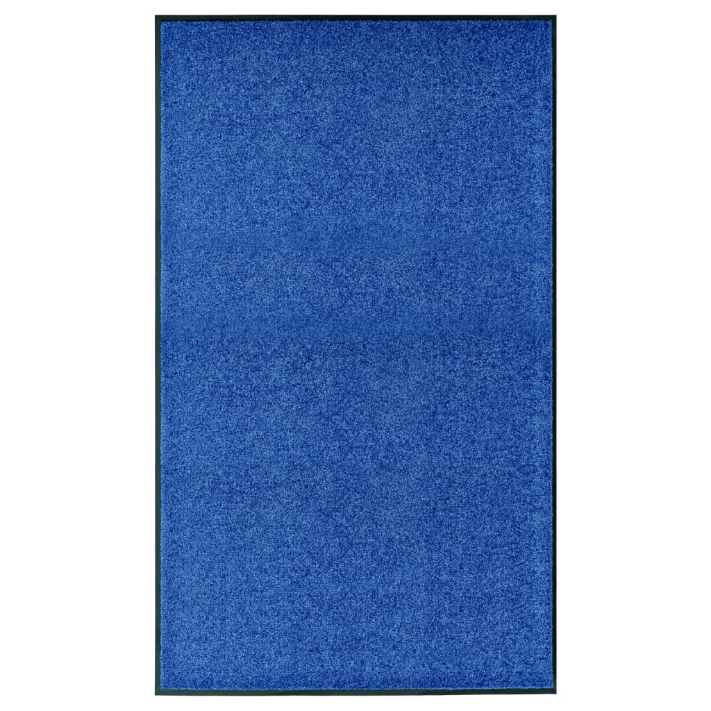 Dørmatte vaskbar blå 90x150 cm
