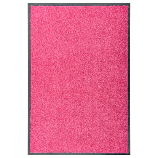 Dørmatte vaskbar rosa 60x90 cm