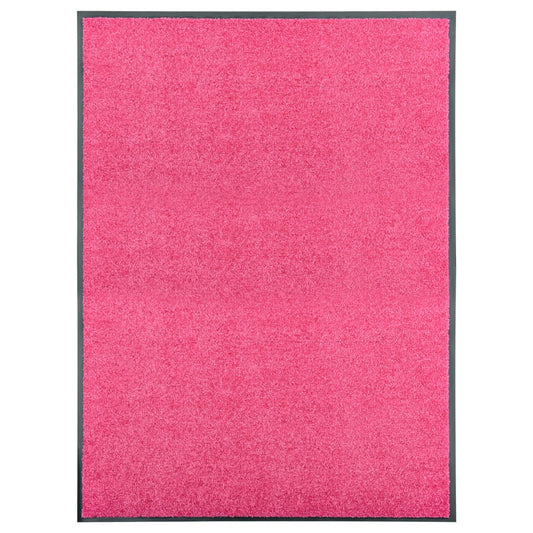 Dørmatte vaskbar rosa 90x120 cm